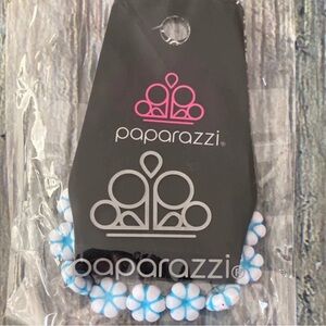 💞 New Women’s White & Blue Flower Beaded Bracelet